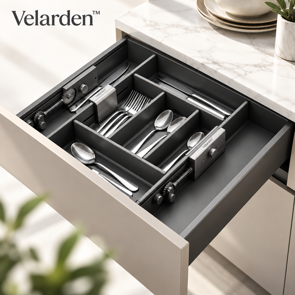 FlexGrid™ Cutlery Drawer Organizer — Lifestyle Image