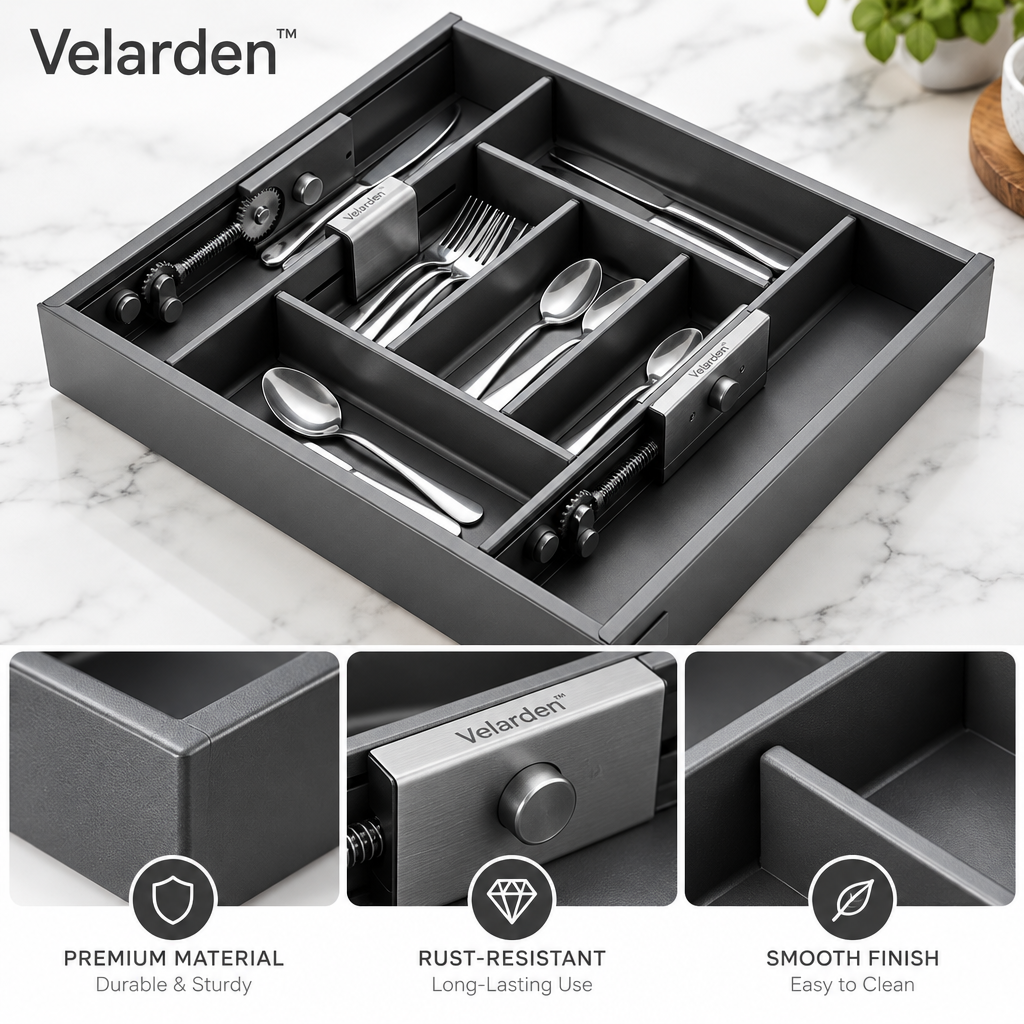 FlexGrid™ Cutlery Drawer Organizer — Materials & Structure