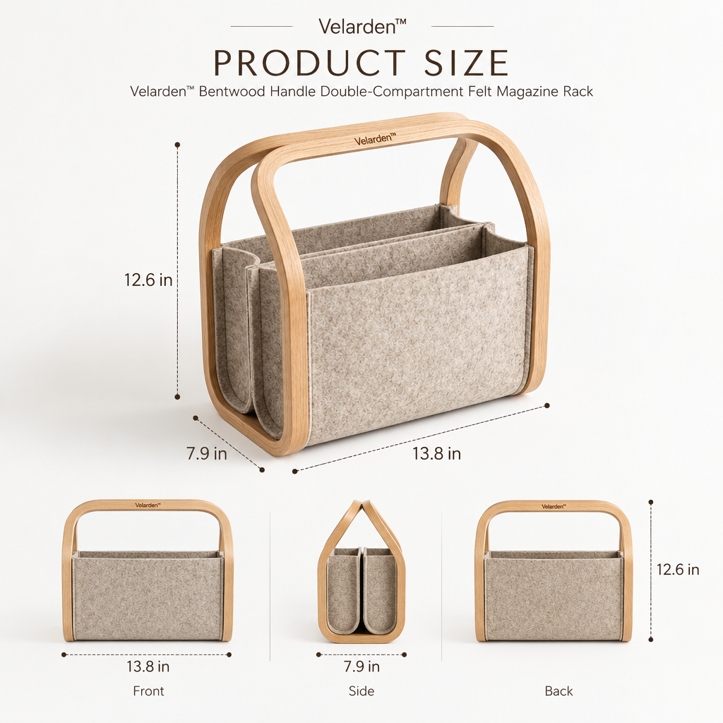 Carrywell™ Double-Compartment Caddy — Product Dimensions