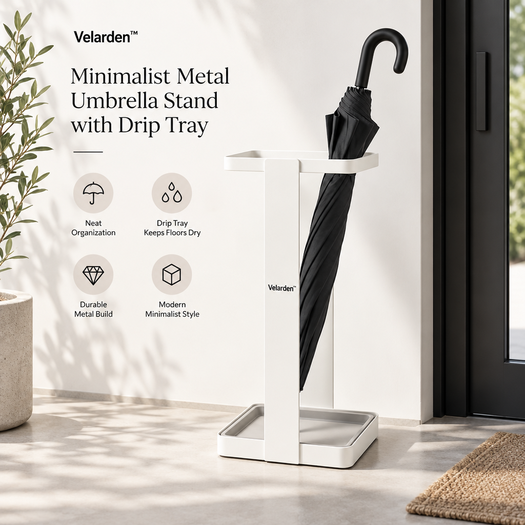 Arc™ Umbrella Stand with Drip Tray — Brand Hero Image