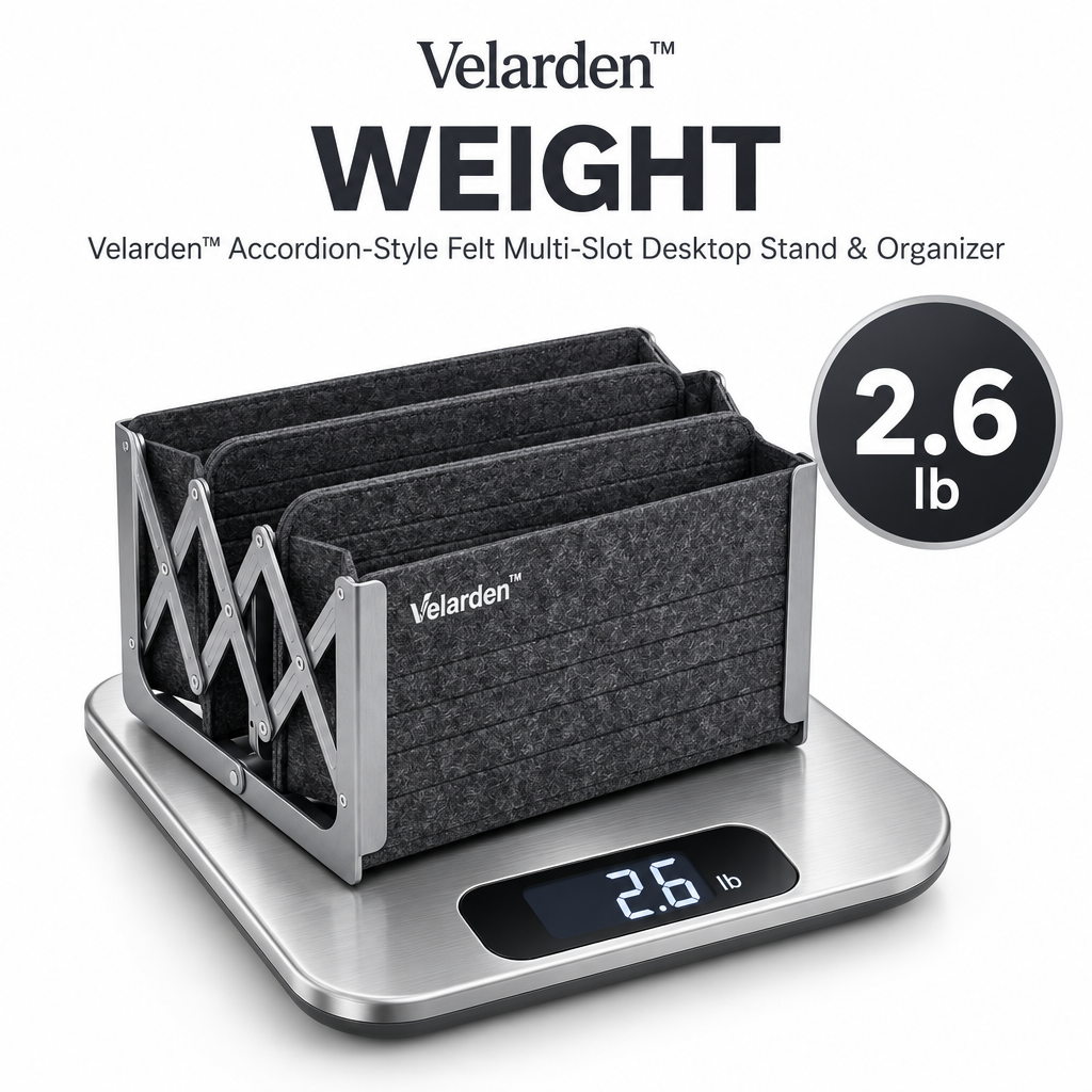 Accordion Felt Desktop Stand — Product Weight