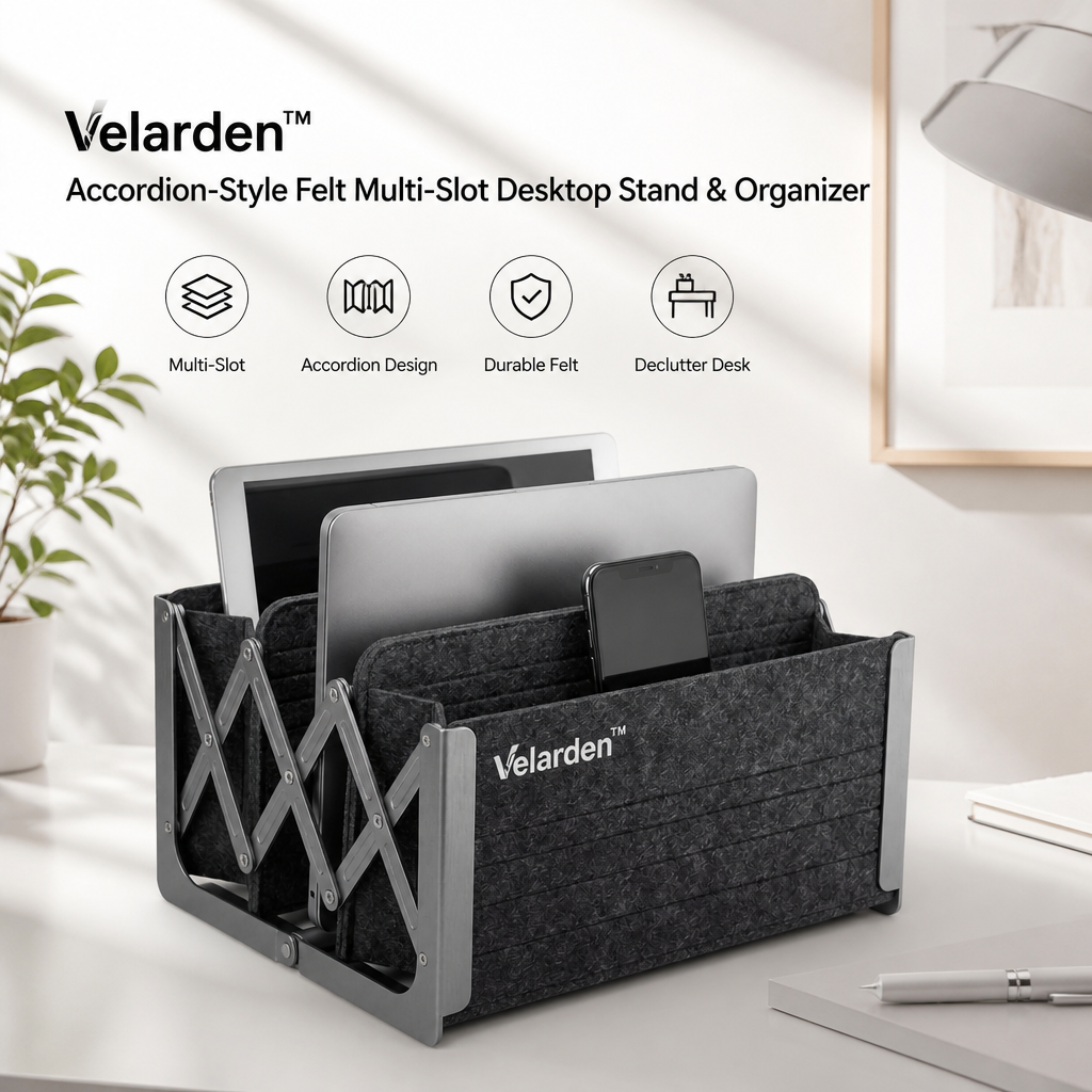 Accordion Felt Desktop Stand — Brand Hero Image