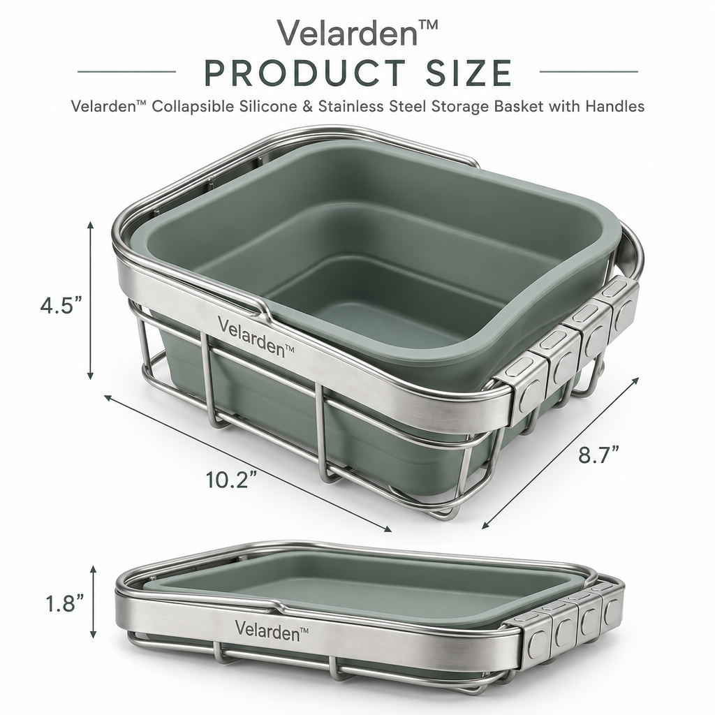 Foldaway Produce Storage Basket — Product Dimensions