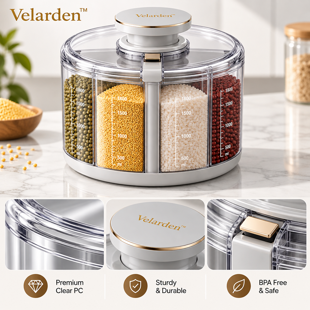 360° Rotating Grain Dispenser — Materials & Structure