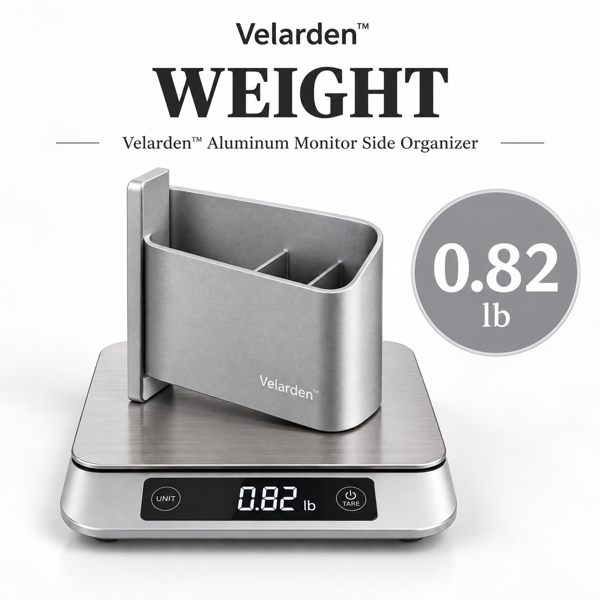 MonitorMate™ Side Organizer — Product Weight