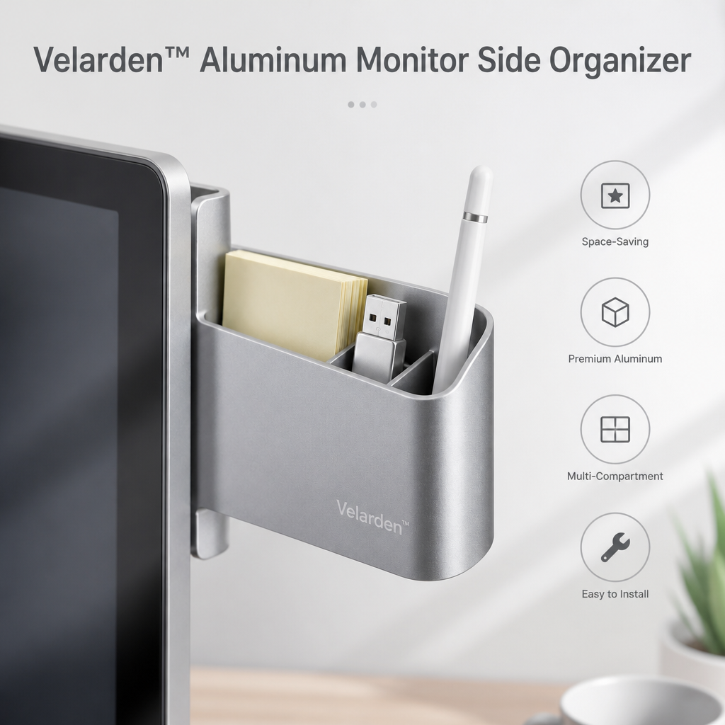 MonitorMate™ Side Organizer — Brand Hero Image
